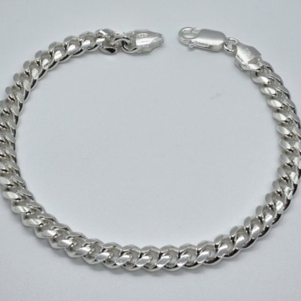 ITALIAN STERLING SILVER CURB BRACELET